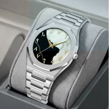 Black Arabic Aura Watch For Men Stylish