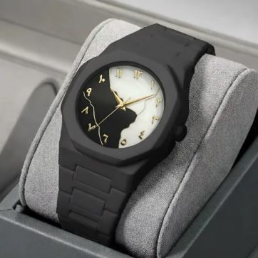 Black Arabic Aura Watch For Men Stylish