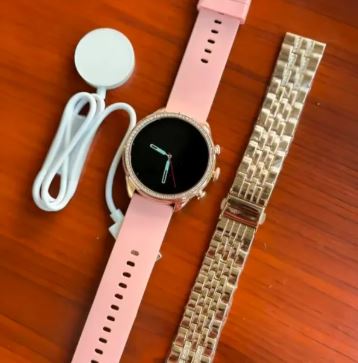 Smart Watch For Girls Gen9 – HD Display 1.3" Screen, Bluetooth Calling, Dual Straps (Rose Gold, Premium Design)