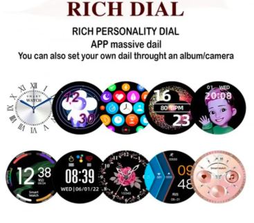 Smart Watch For Girls Gen9 – HD Display 1.3" Screen, Bluetooth Calling, Dual Straps (Rose Gold, Premium Design)