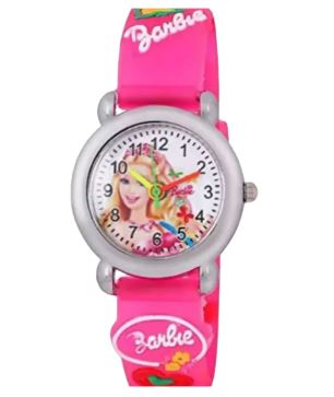 New Best Girl Cartoon Style Watch Kid Analog Watch Wrist Watch Cartoon Watch For Kids Girl - Pink