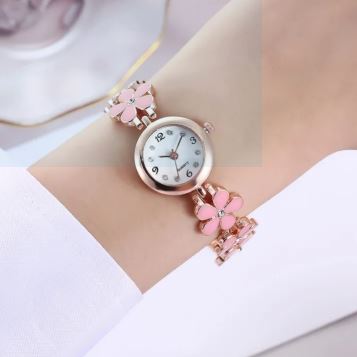Mori Small Dial Petal Bracelet Watch Korean Version Simple and Compact All Cute Small Fresh Quartz Watch