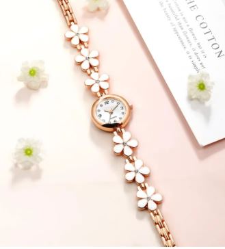 Mori Small Dial Petal Bracelet Watch Korean Version Simple and Compact All Cute Small Fresh Quartz Watch